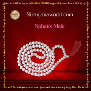 sphatik/crystal jaap mala for pooja (108+1 beads) | natural & certified | astrological beads | positive effect | unisex both for men & women