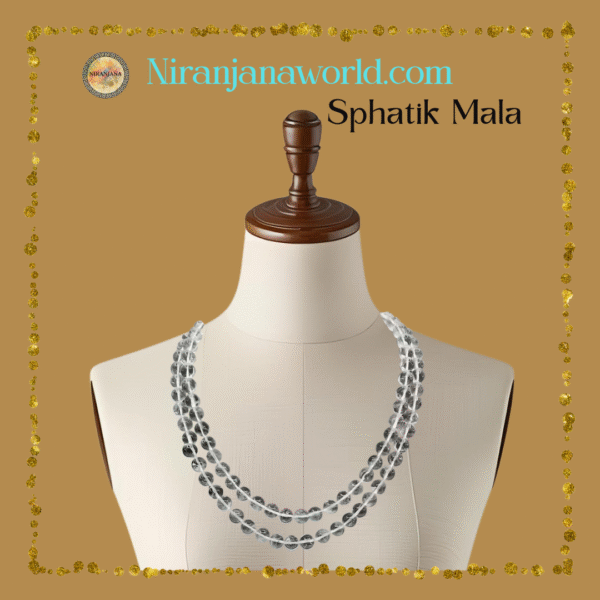 sphatik/crystal jaap mala for pooja (108+1 beads) | natural & certified | astrological beads | positive effect | unisex both for men & women