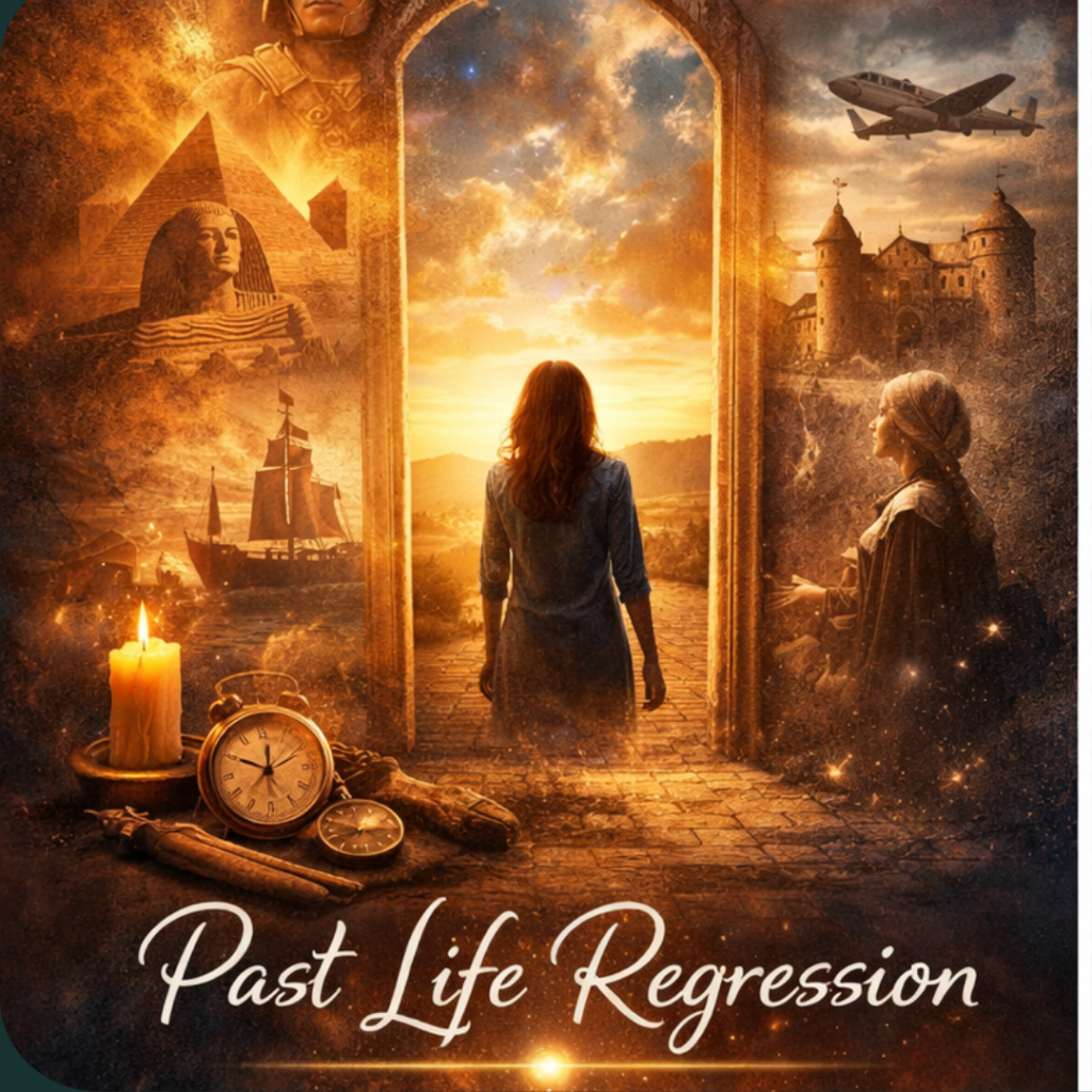 past life regression journey showing soul memories across different lifetimes